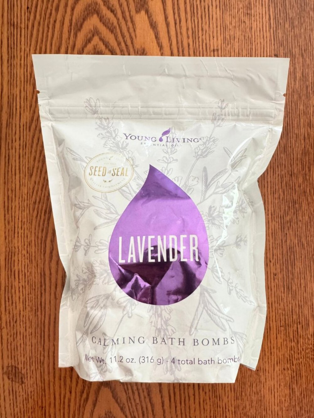 Young Living Lavender Calming Bath Bombs 4 Pack NEW Sealed 11.2 oz